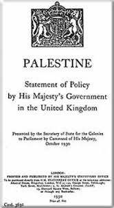 The White Paper of 1922, Important Points from Albright, et al, Palestine: A Study of Jewish, Arab and British Policies, Vol. I, Yale University Press, 1947.