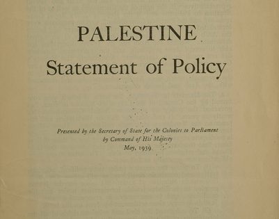 Cover of White Paper of 1939