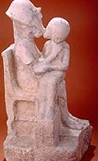 Amenhotep IV (Akhenaten) Kissing His Daughter, 1352-1336 BCE