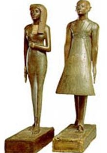 Portraiture Statuettes of High Priest Amenhotep and Priestess Rannai, 15th century BCE