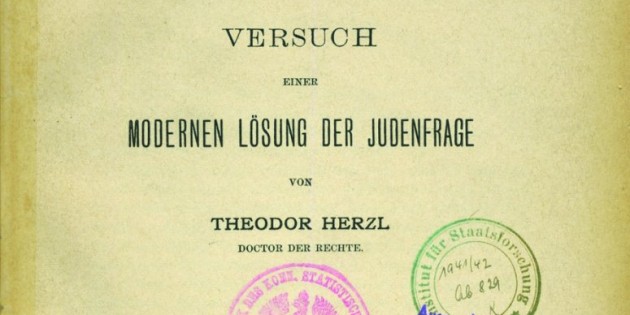 Cover of Der Judenstaat, Feb. 1896