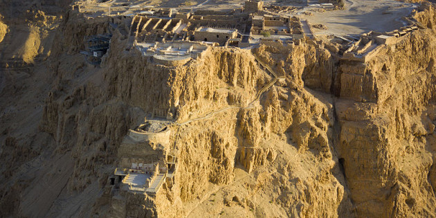 View from above of Herod the Great’s Northern Palace on Masada
