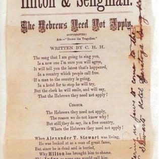 July 1877 American Anti-Semitism: The Celebrated Seligman-Hilton Affair