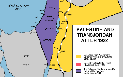 June 1922 The Partition of the Palestine Mandate