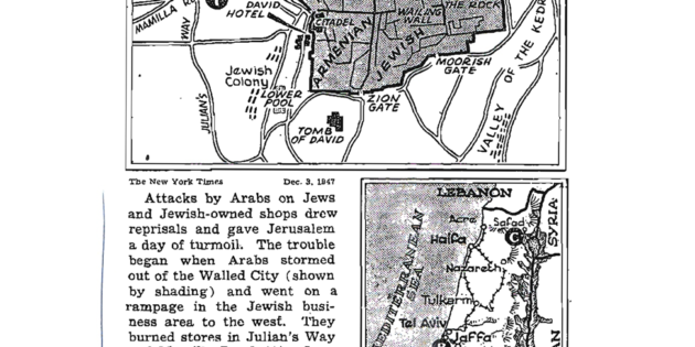 December 3, 1947 The New York Times: Violence in Jerusalem