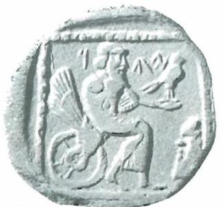 coin with bearded figure