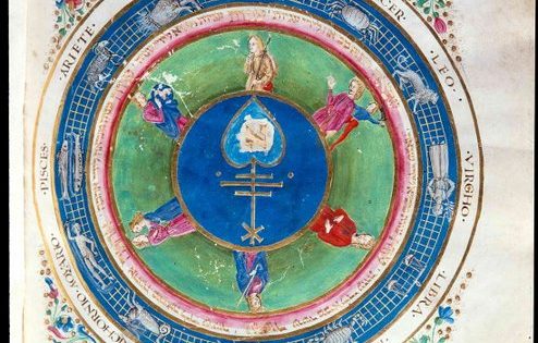 Mahzor (Rothschild Mahzor), Florence, 1490, MS 8892, Fols. 5r (Zodiac), 6v (Keter Malkhut), 139r (Pirkei Avot).