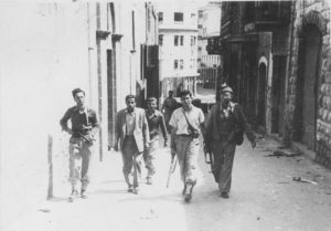 Arabs Battle Jews Near Haifa 1948