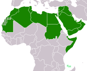 Map of League of Arab States countries