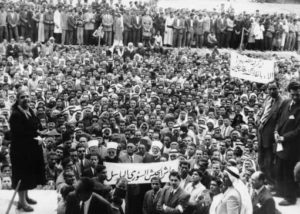Moslems violently protested the partition of Palestine