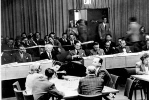Ben Gurion at the UN committee in New York