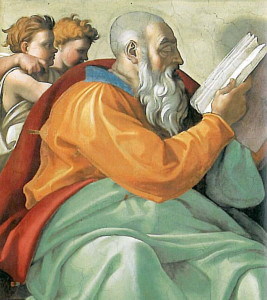 Zechariah by Michaelangelo in the Sistine Chapel
