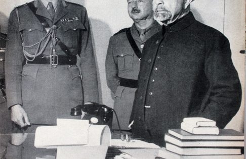 Abdullah Confers with British Military Advisers, Life Magazine, May 1948.