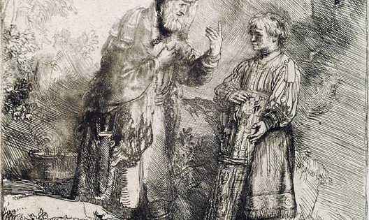 Abraham and Isaac, Rembrandt, 1645.