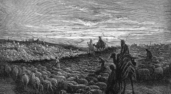 Abraham Journeying into the Land of Canaan, Gustave Doré (1832-1883).