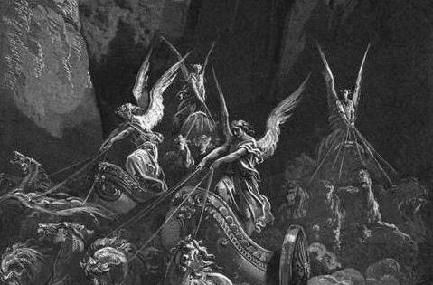 The Vision of the Four Chariots, Gustave Doré, 1865.
