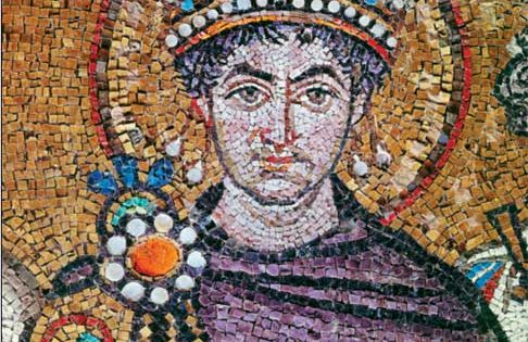 Mosaic of Justinian, 527-565 CE