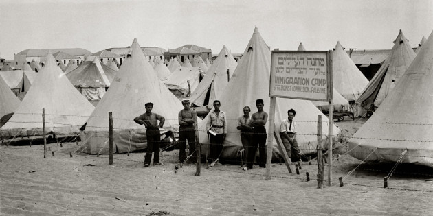 Camp of New Immigrants on the Sea Shore of Tel Aviv