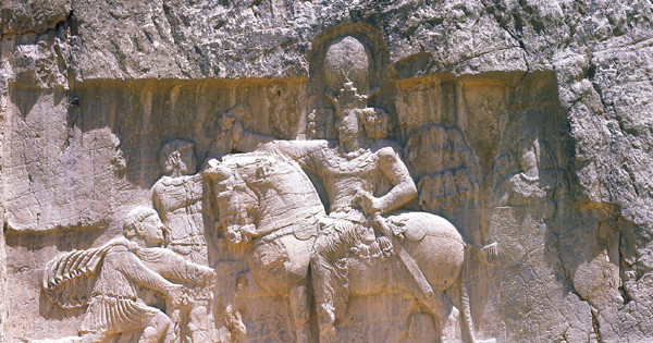 Rock Relief Portraying the Sassanian King Shapur II