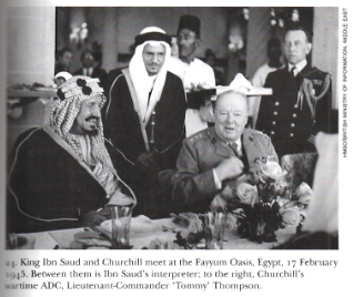 February 17, 1945 Churchill and Ibn Saud meet in Egypt