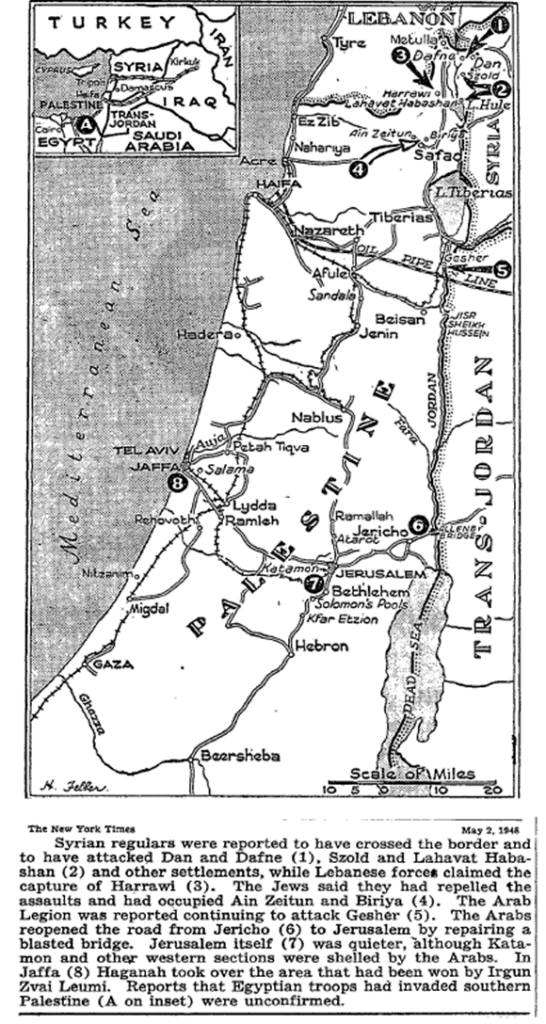 Map of Palestine May 2 1948