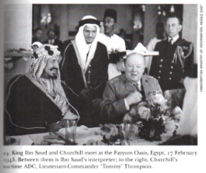 Churchill Ibn Saud Meet in Egyp
