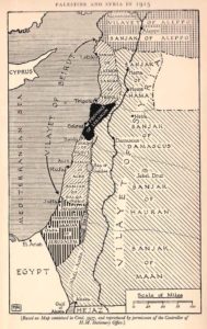 Map of Palestine and Syria 1915
