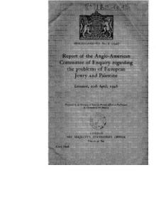 Report of the Anglo-American Commission