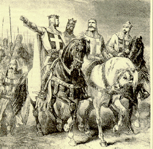 A romantic 19th century vision of Godfrey and leaders of the First Crusade