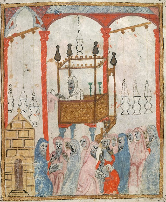Synagogue Illumination in Sister Haggadah 