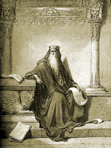 King Solomon. From Dore's illustrations for the Book of Proverbs.